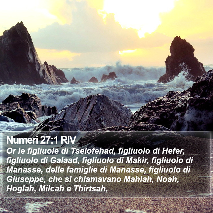 Numeri 27:1 RIV Bible Study