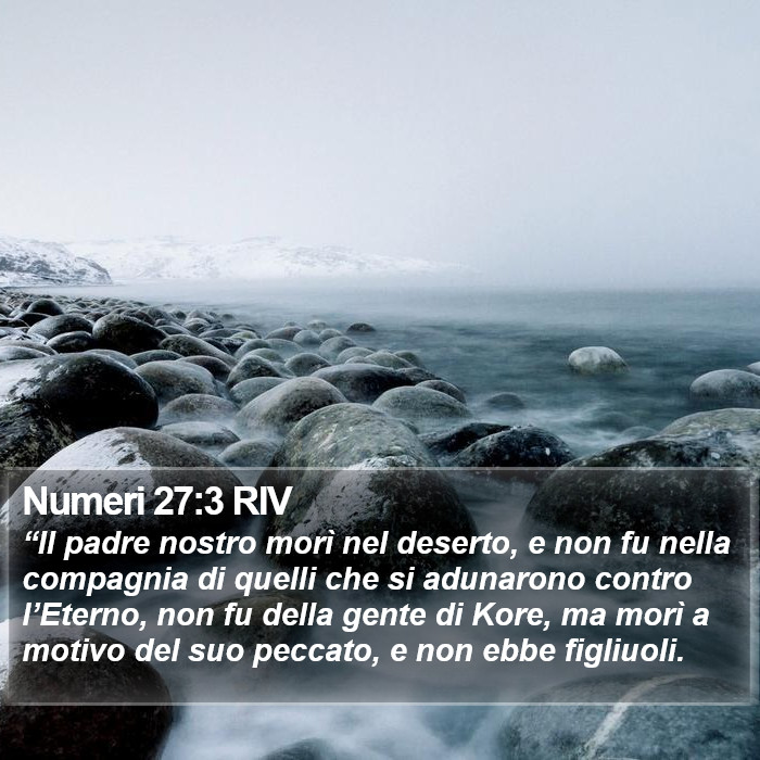 Numeri 27:3 RIV Bible Study