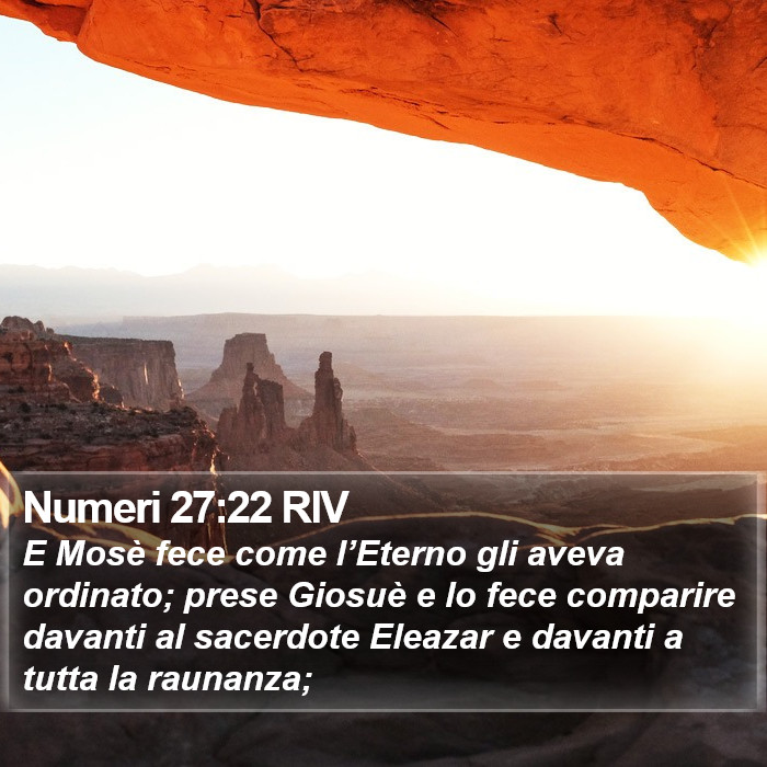 Numeri 27:22 RIV Bible Study