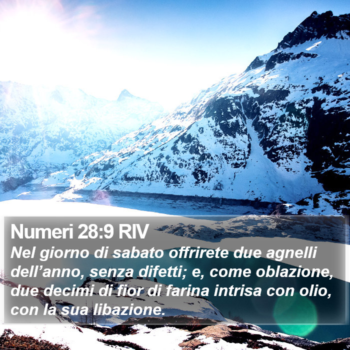 Numeri 28:9 RIV Bible Study