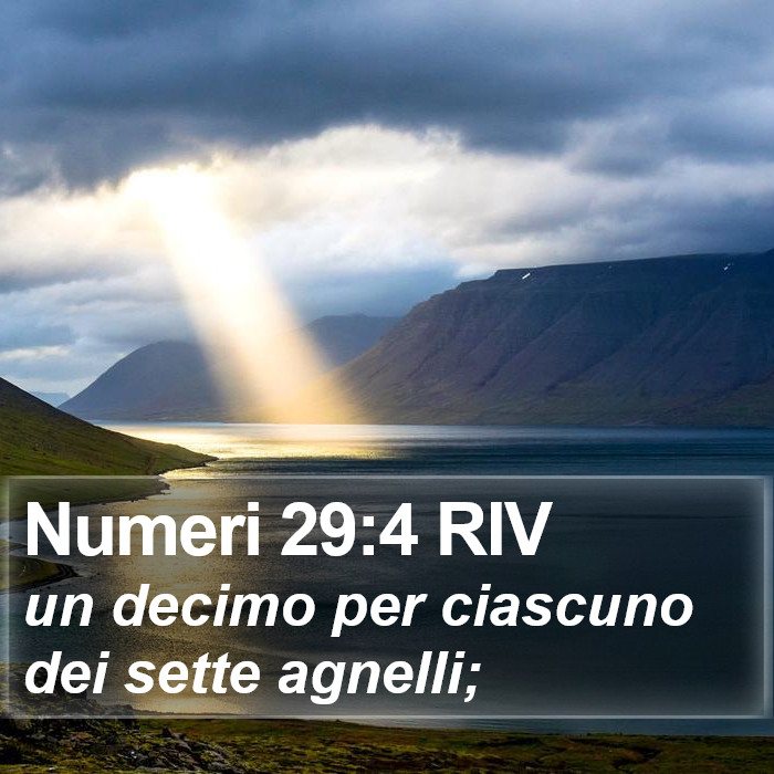 Numeri 29:4 RIV Bible Study