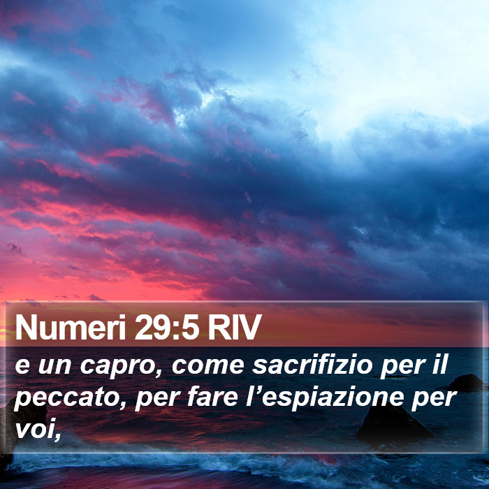 Numeri 29:5 RIV Bible Study