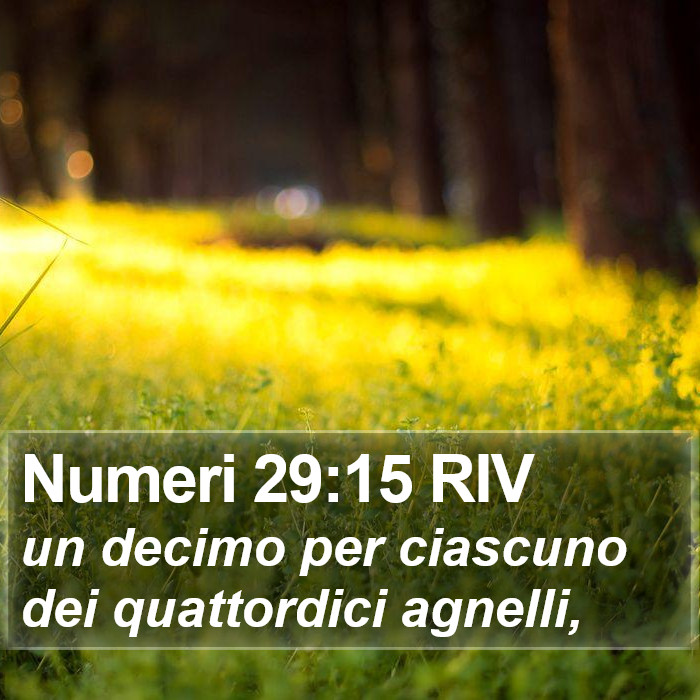 Numeri 29:15 RIV Bible Study