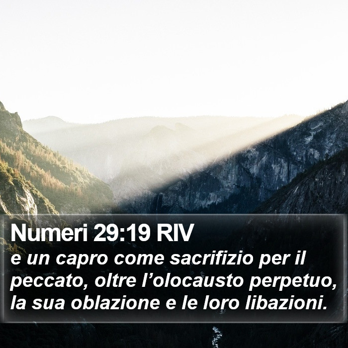 Numeri 29:19 RIV Bible Study