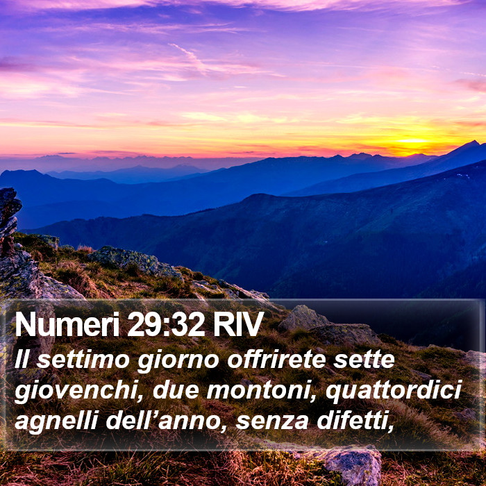 Numeri 29:32 RIV Bible Study