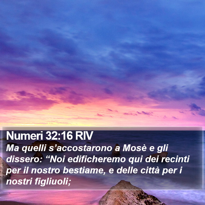 Numeri 32:16 RIV Bible Study