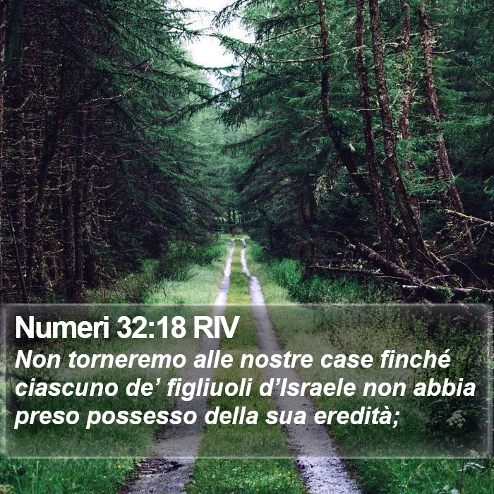 Numeri 32:18 RIV Bible Study