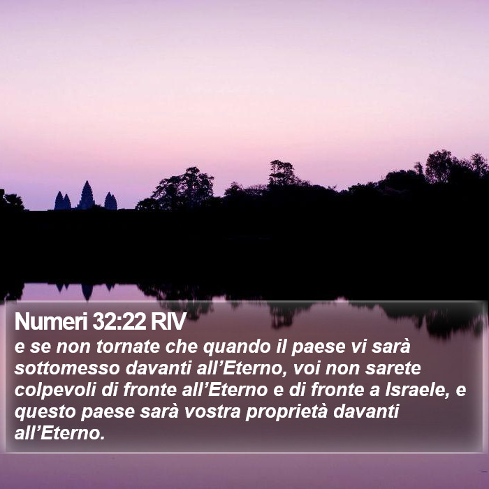 Numeri 32:22 RIV Bible Study