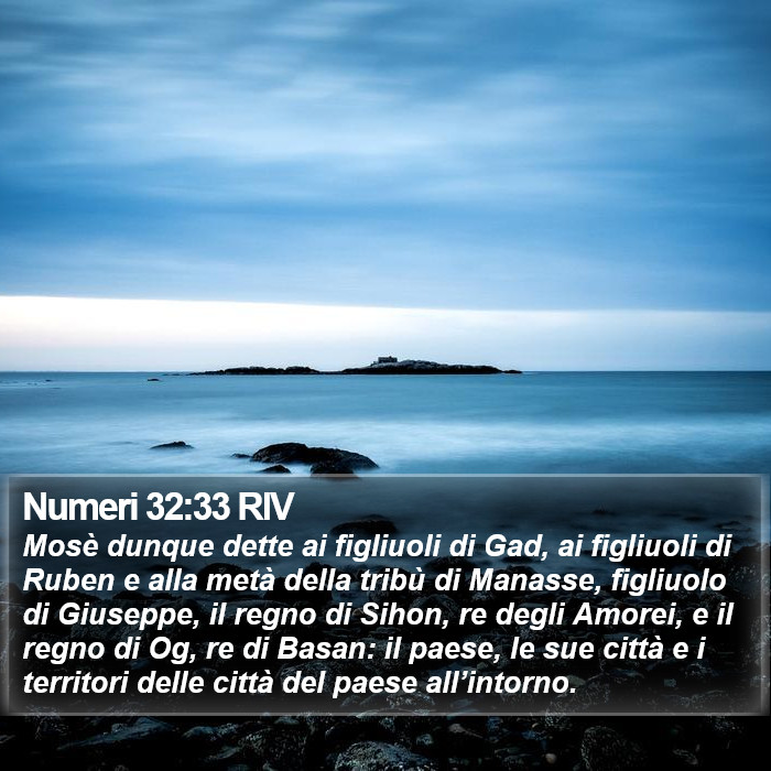 Numeri 32:33 RIV Bible Study