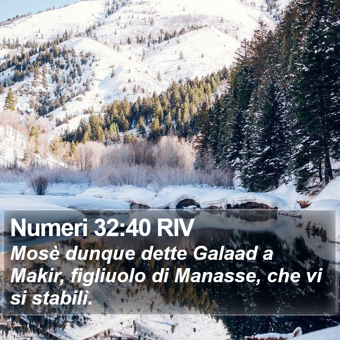 Numeri 32:40 RIV Bible Study