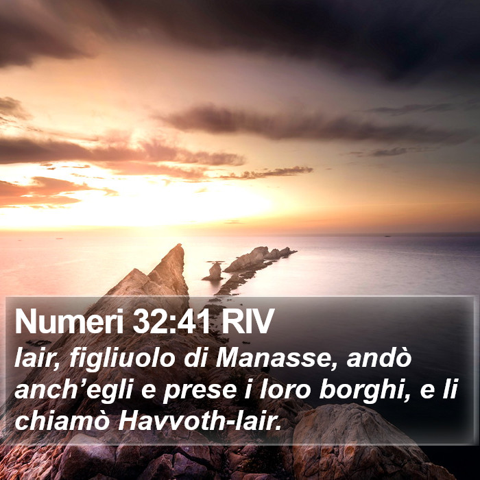 Numeri 32:41 RIV Bible Study