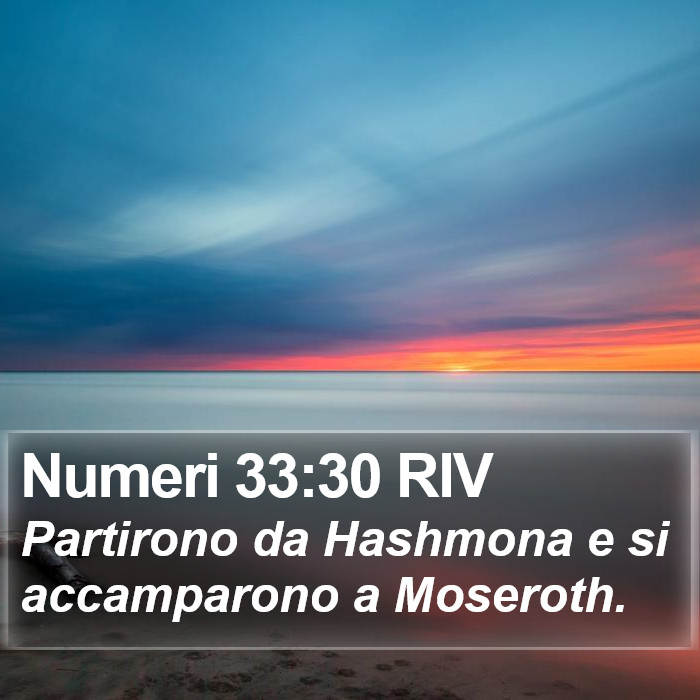 Numeri 33:30 RIV Bible Study