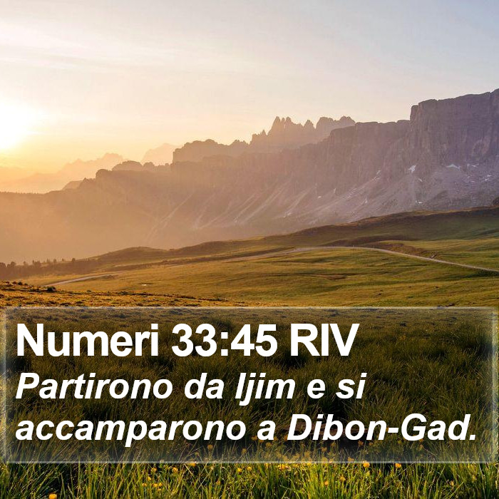 Numeri 33:45 RIV Bible Study
