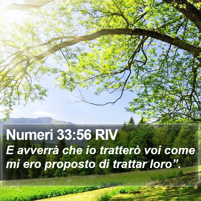 Numeri 33:56 RIV Bible Study