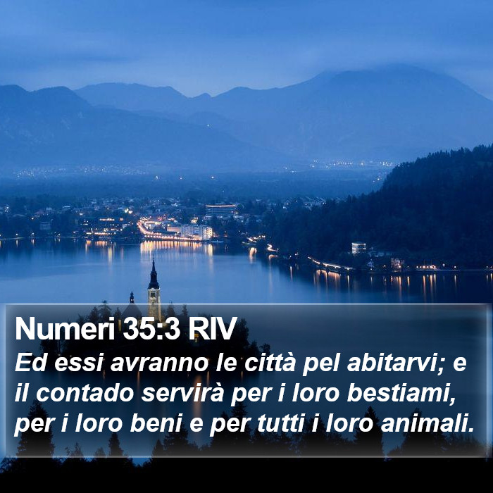 Numeri 35:3 RIV Bible Study