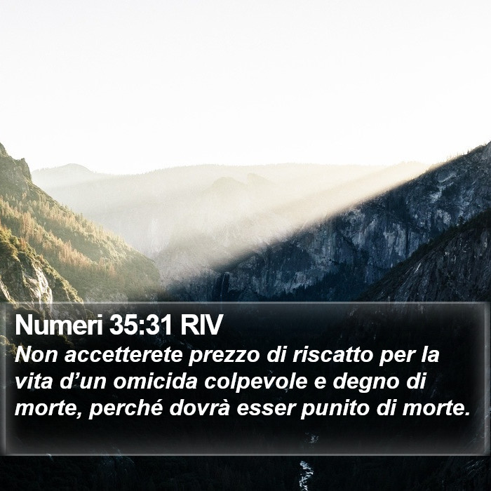 Numeri 35:31 RIV Bible Study