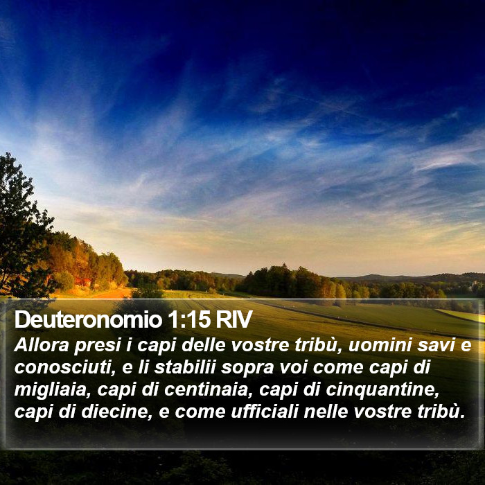 Deuteronomio 1:15 RIV Bible Study