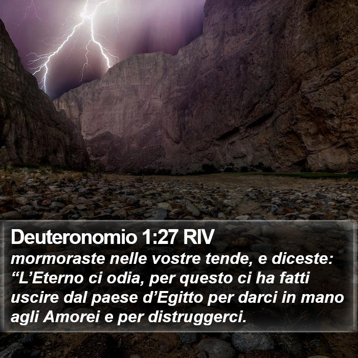 Deuteronomio 1:27 RIV Bible Study