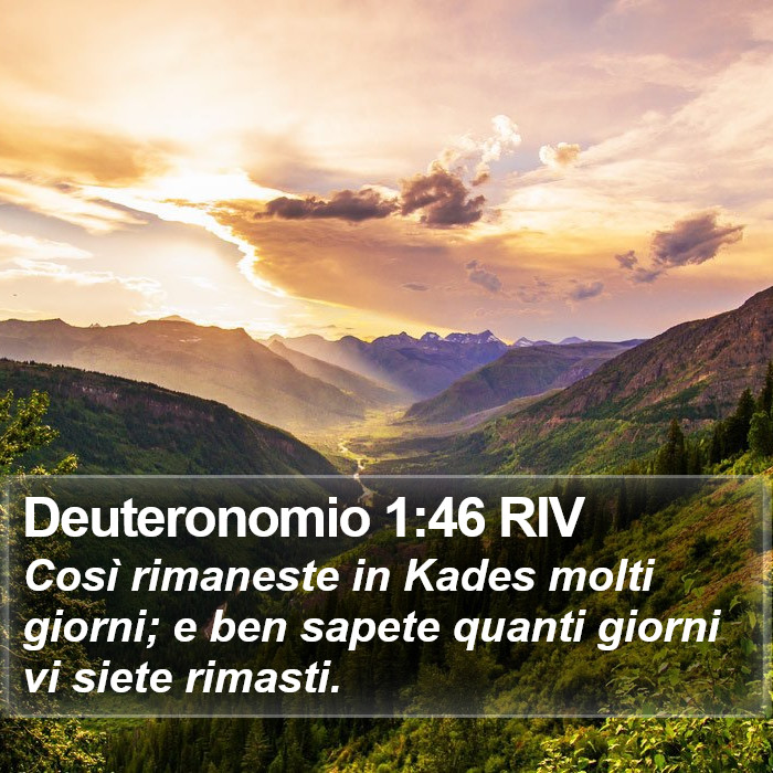 Deuteronomio 1:46 RIV Bible Study