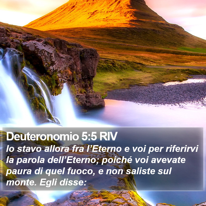 Deuteronomio 5:5 RIV Bible Study