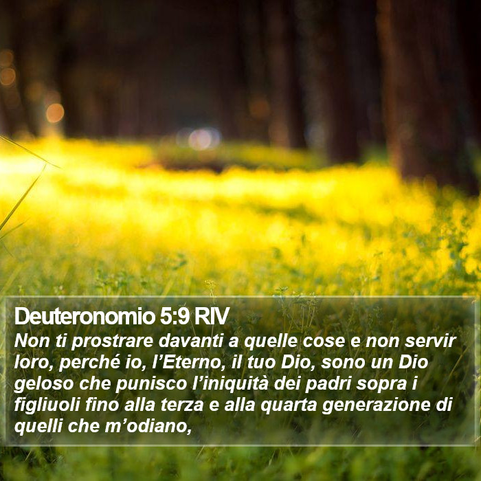 Deuteronomio 5:9 RIV Bible Study