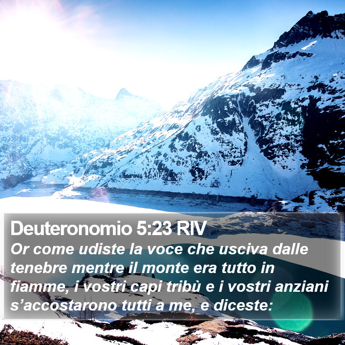 Deuteronomio 5:23 RIV Bible Study