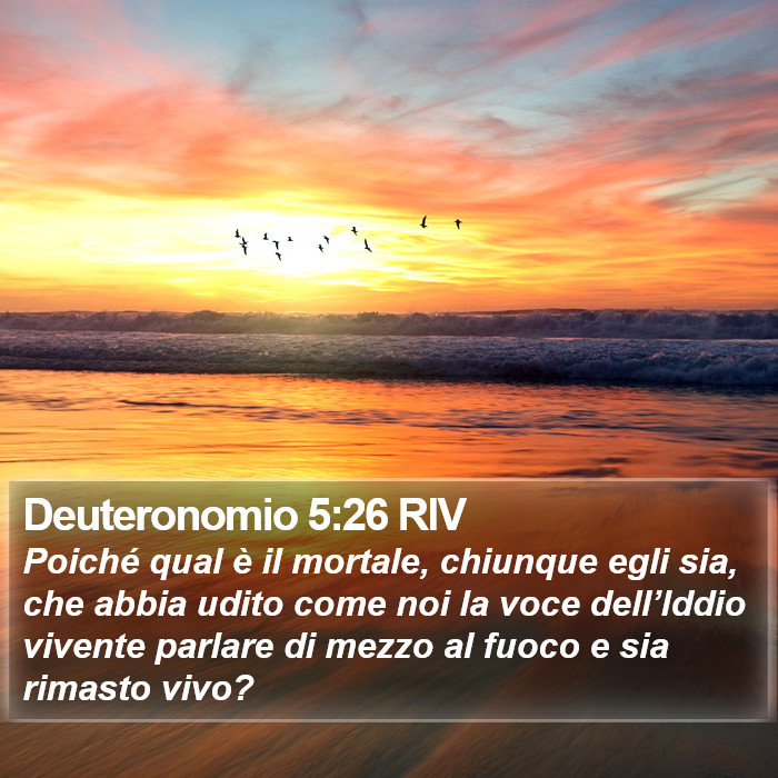 Deuteronomio 5:26 RIV Bible Study