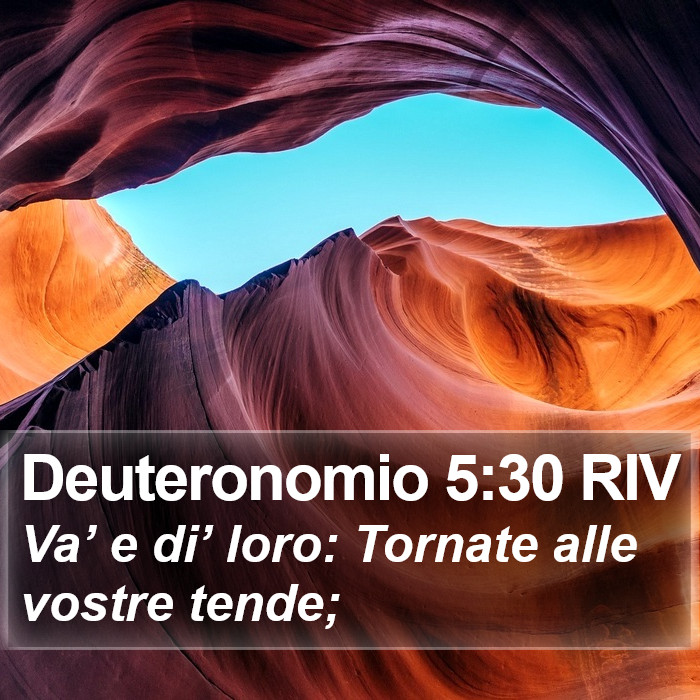 Deuteronomio 5:30 RIV Bible Study