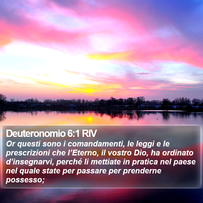 Deuteronomio 6:1 RIV Bible Study