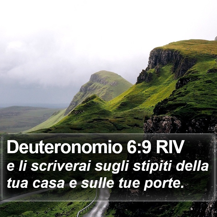 Deuteronomio 6:9 RIV Bible Study