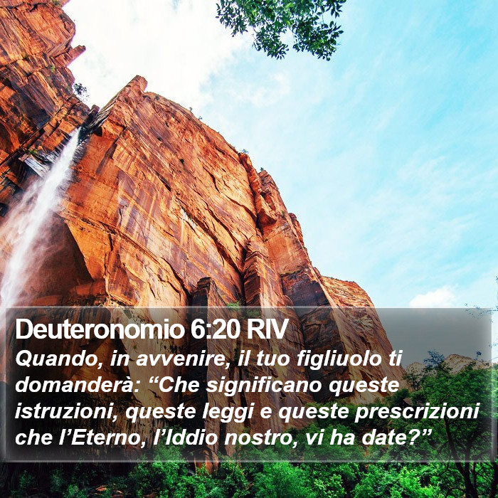 Deuteronomio 6:20 RIV Bible Study