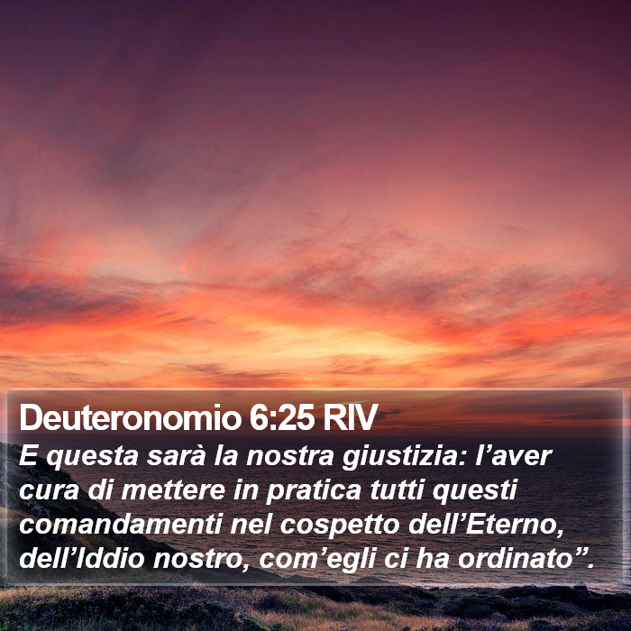 Deuteronomio 6:25 RIV Bible Study