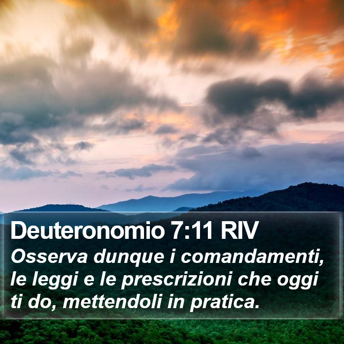 Deuteronomio 7:11 RIV Bible Study