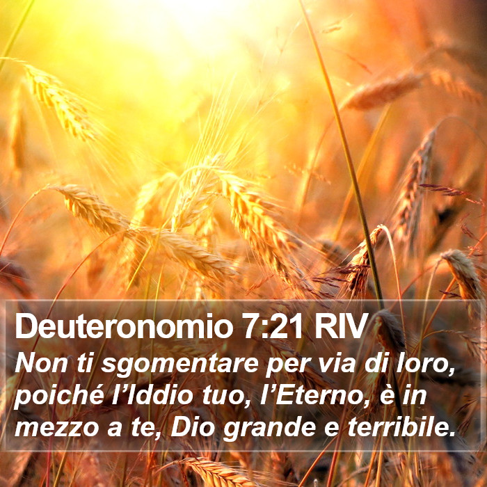 Deuteronomio 7:21 RIV Bible Study