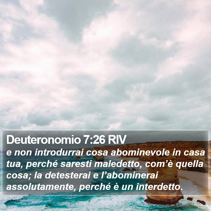 Deuteronomio 7:26 RIV Bible Study