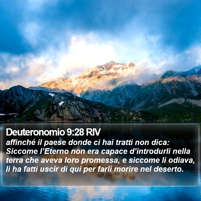 Deuteronomio 9:28 RIV Bible Study