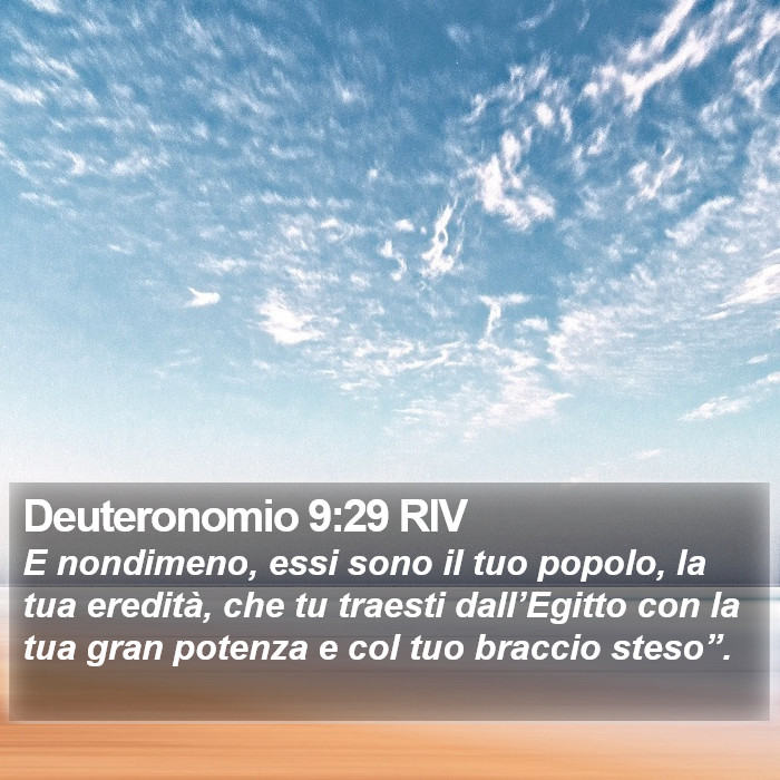Deuteronomio 9:29 RIV Bible Study