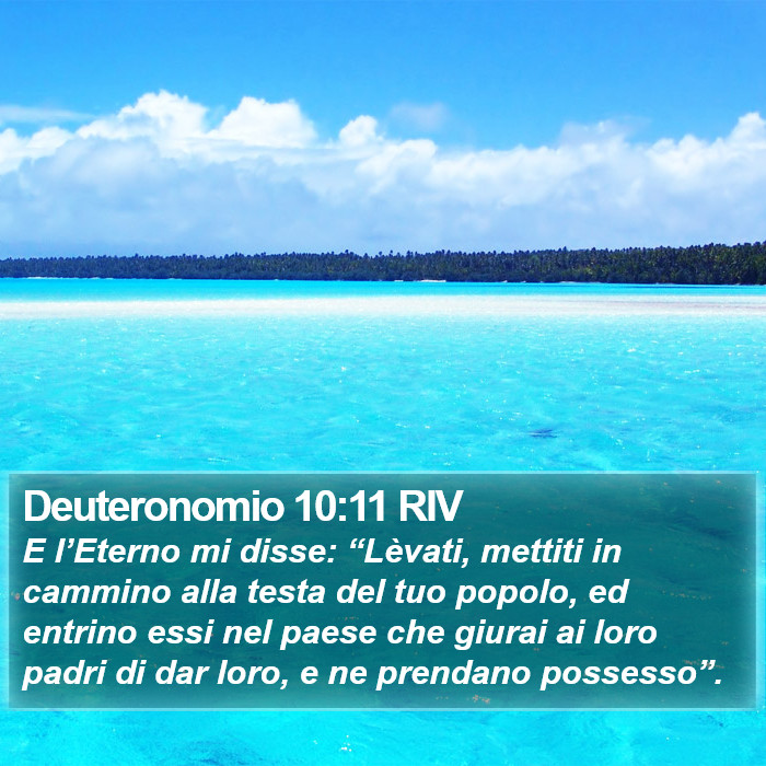 Deuteronomio 10:11 RIV Bible Study