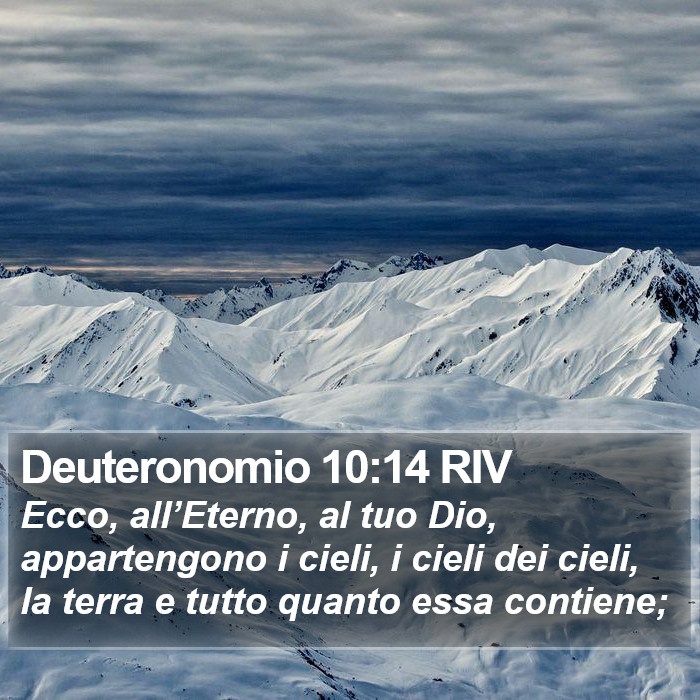 Deuteronomio 10:14 RIV Bible Study