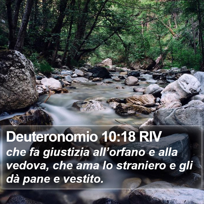 Deuteronomio 10:18 RIV Bible Study