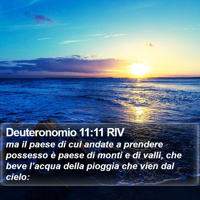 Deuteronomio 11:11 RIV Bible Study