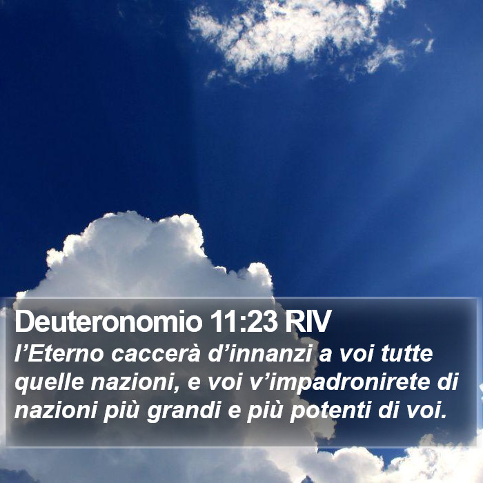 Deuteronomio 11:23 RIV Bible Study