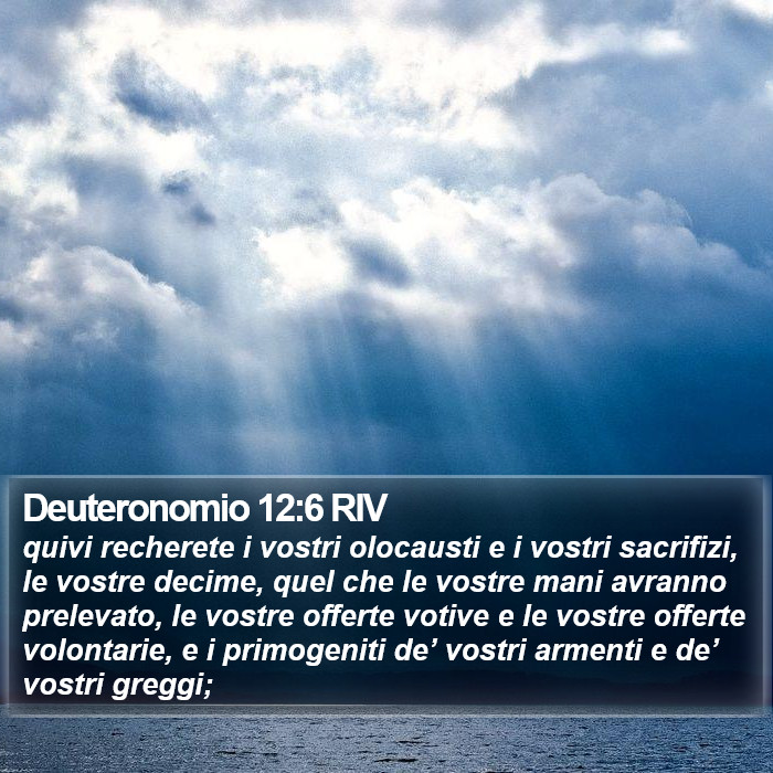 Deuteronomio 12:6 RIV Bible Study