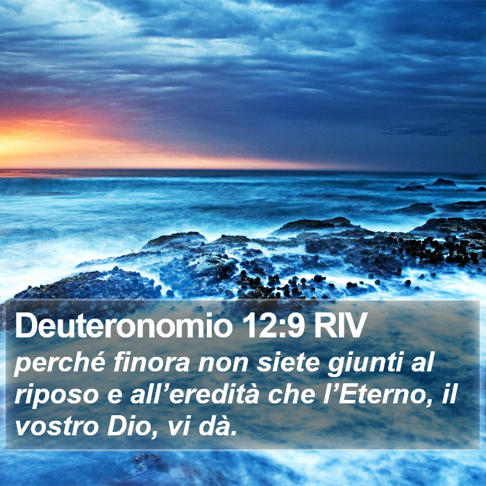 Deuteronomio 12:9 RIV Bible Study