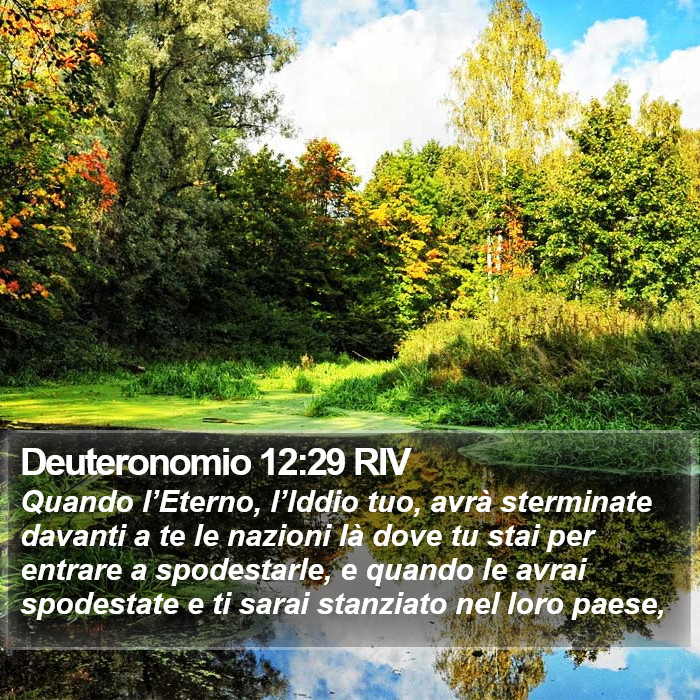 Deuteronomio 12:29 RIV Bible Study