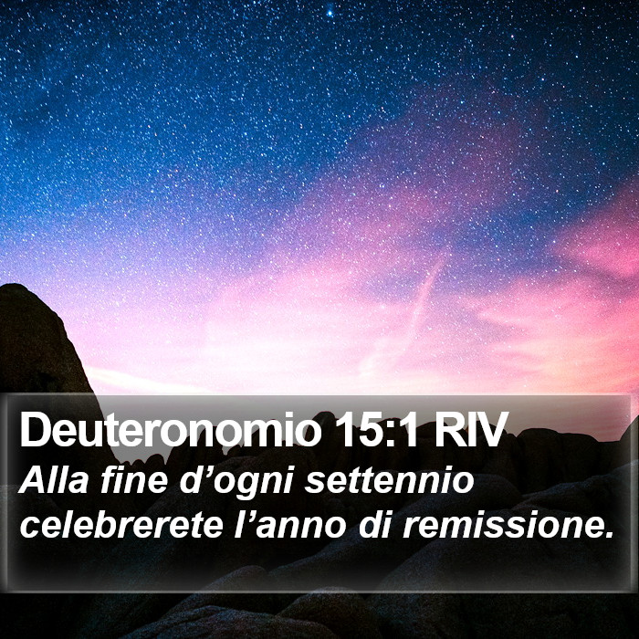 Deuteronomio 15:1 RIV Bible Study