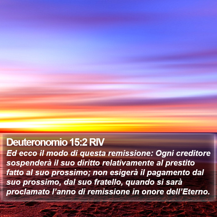 Deuteronomio 15:2 RIV Bible Study