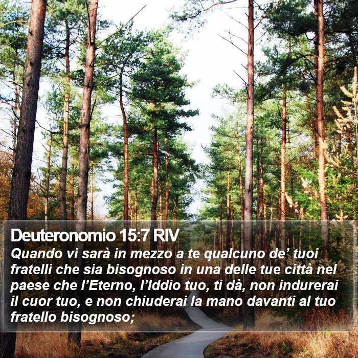 Deuteronomio 15:7 RIV Bible Study