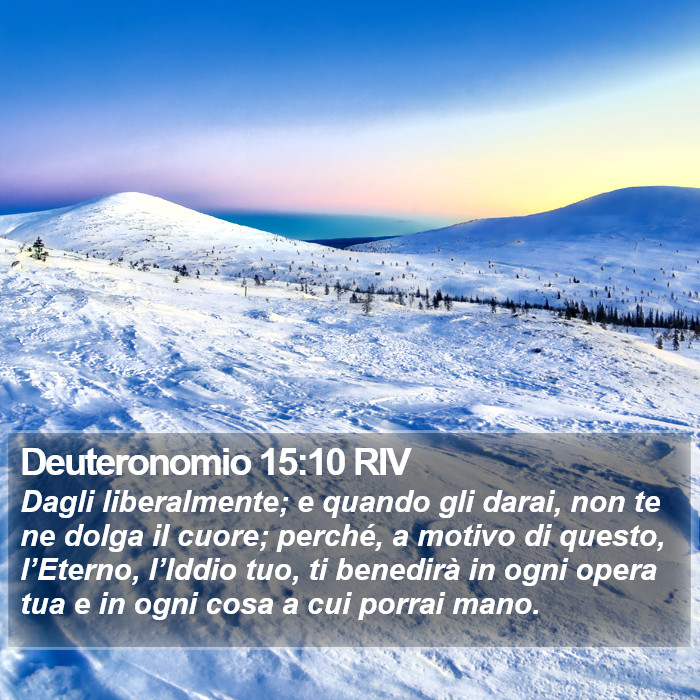 Deuteronomio 15:10 RIV Bible Study