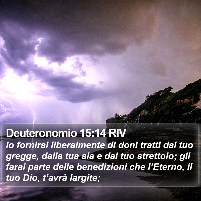 Deuteronomio 15:14 RIV Bible Study